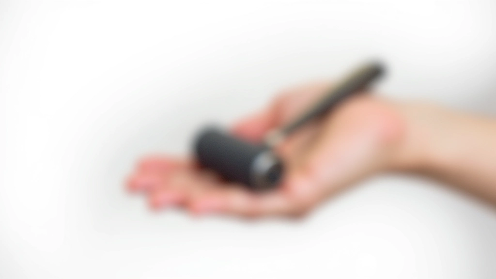 Hand holding ink roller at correct angle, demonstrating proper grip and positioning for even ink application